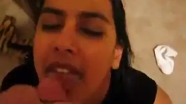 Indian Call Girl Drinking Client’s Cum