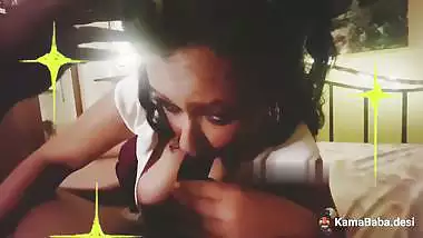 Bangla lady enjoys cock sucking and ball licking