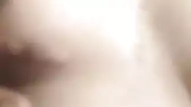 Young girl making video for lover