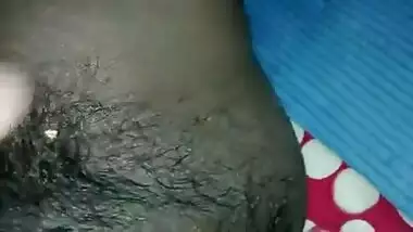 college girl self fingering her hairy pussy