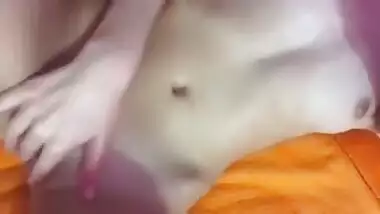 Girl Sweet Moaning And Fingering Her Pussy