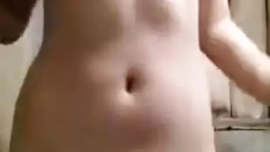 Desi female takes dress off and does the same with XXX bra and panties