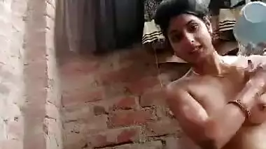 Dehati bathing selfie challenge